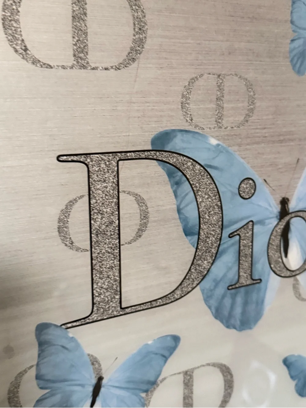 Dior Blue Butterfly Wall Art Print